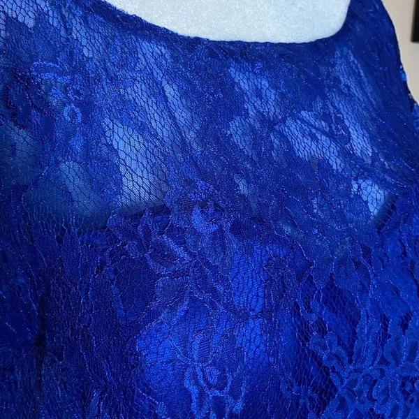 Women’s Short Sleeve Full Length Lace & Tulle Bridesmaid Party Dress Size XL NWT - Image 8