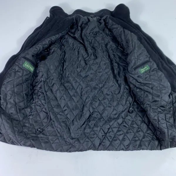 Lauren Ralph Lauren Cashmere‎ Blend Peacoat Womens Medium Black Quilted Parka - Image 5