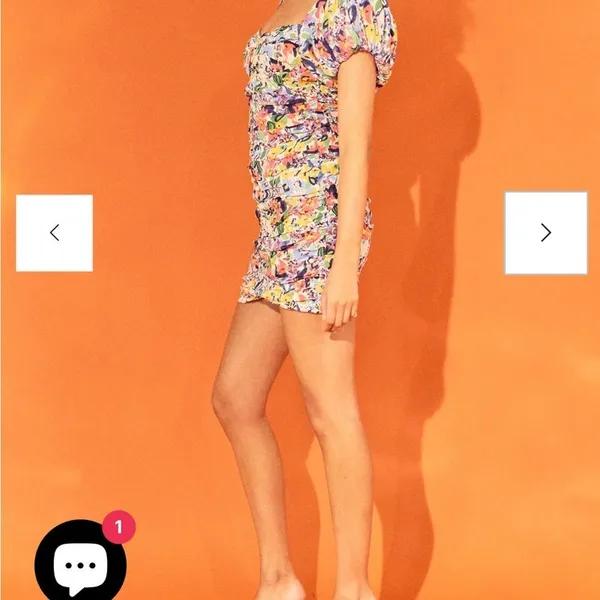 Endless rose FLORAL OFF THE SHOULDER RUCHED MINI DRESS M - Image 4