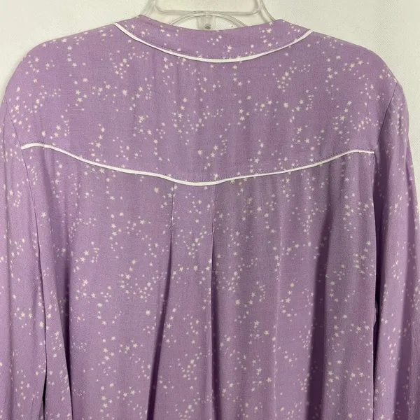 Free People Womens Top S Star Print Oversized Pin Tuck Boho Relaxed Minimalist - Image 10