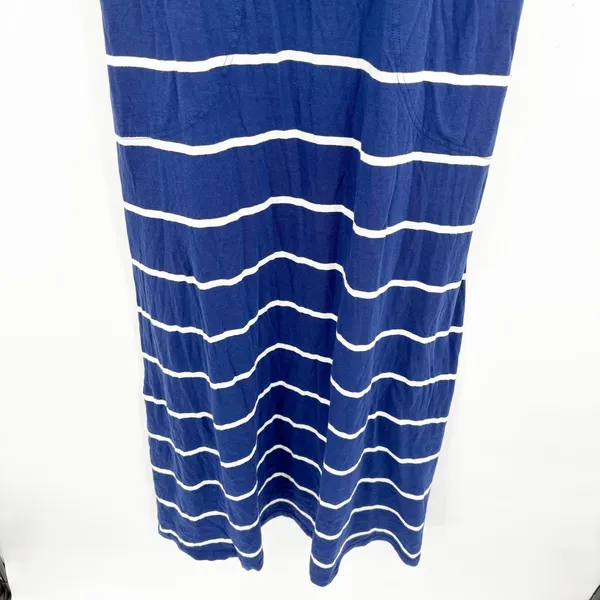 NWT Free People Womens Blue Sleek And Striped Cotton Jersey Coastal Maxi Dress M - Image 5