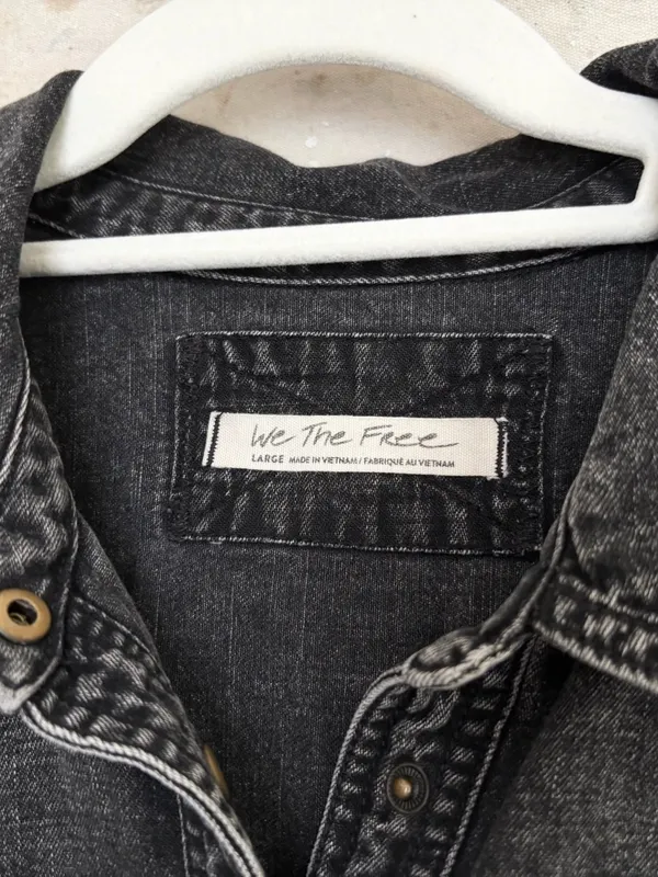 Free People We The Free Sammi Denim Mini Dress - Image 4