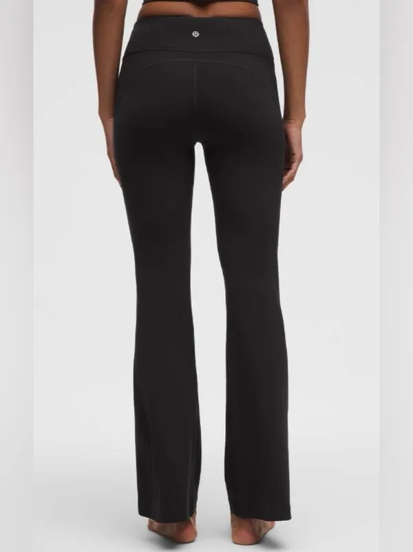 Lululemon NWT Groove Nulu High Rise Flared Pants Regular Leggings Black Size 6 - Image 2