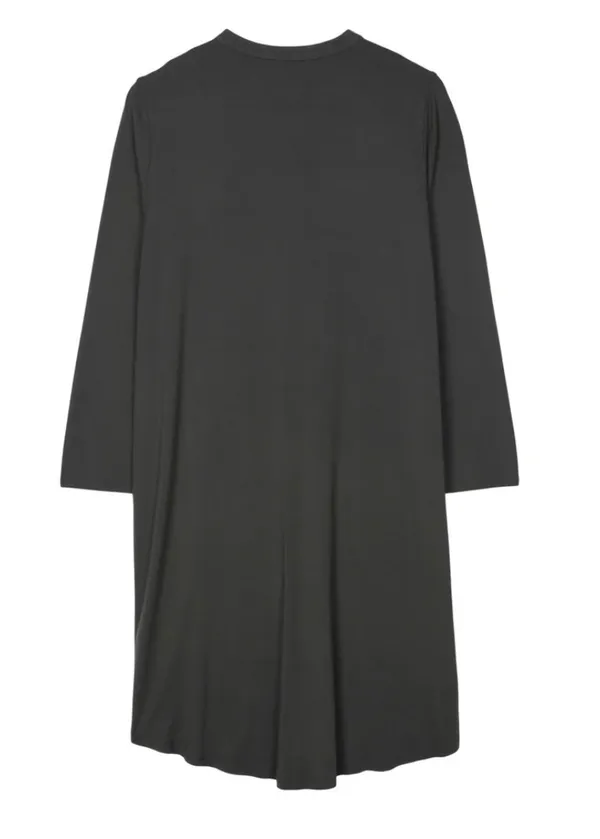 Eileen Fisher Mandarin Collar Button-Front Oversized Midi Dress - Image 3
