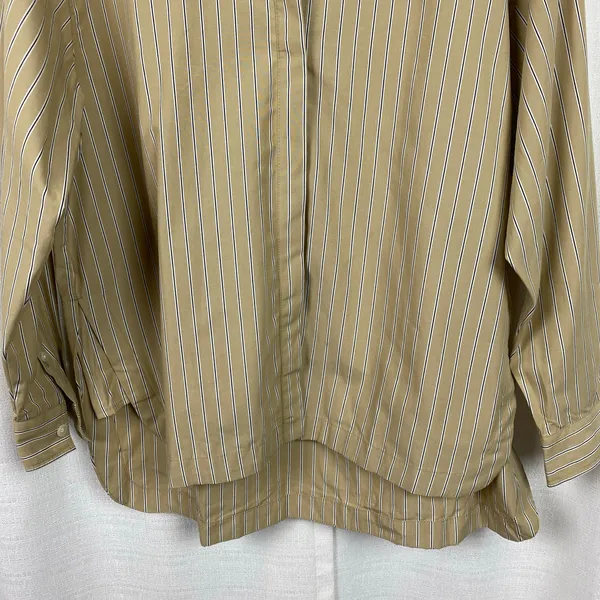 Banana Republic Neutral Stripe Long Sleeve Oversized Button Up Blouse Sz.M NWT - Image 8