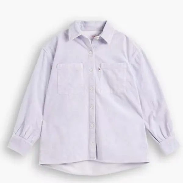 Nwt Levi'S - Jovi Relaxed Shirt In Purple Garment Dye - Image 7