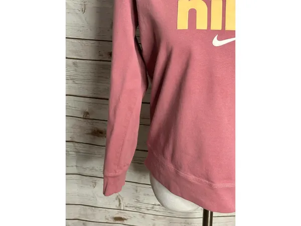 Nike activewear faded pink crewneck logo spellout long sleeve sweatshirt Size M - Image 5