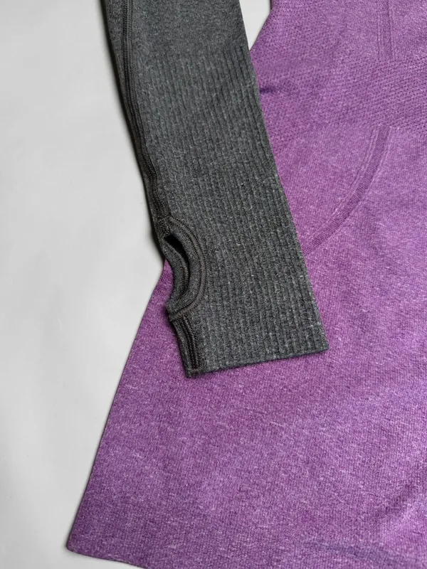 Lululemon Swiftly‎ Tech Long Sleeve Shirt Size 4 Purple Grey - Image 4