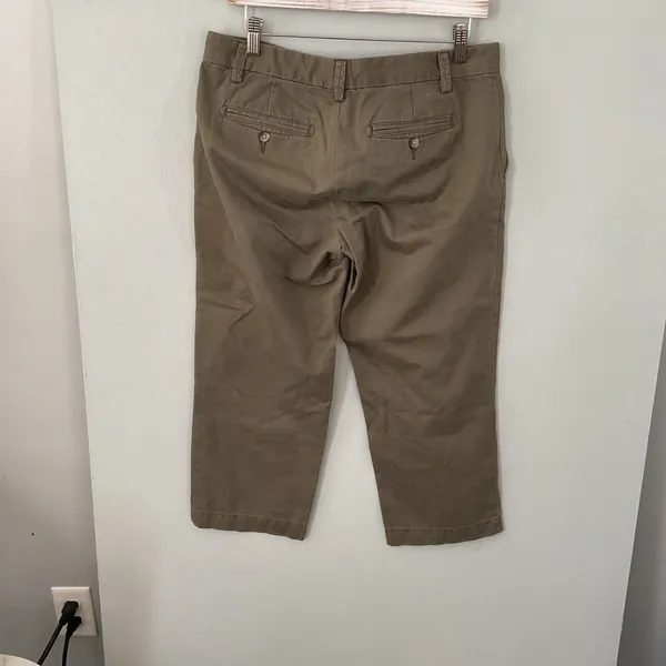 Gap Womens Chino Pants Olive Green Cropped Mid Rise Size 8 - Image 3
