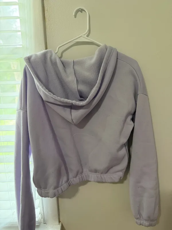 Light Purple Cropped Jacket Size M - Image 2