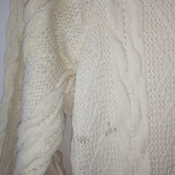 Reborn L Lagenlook Creme Vanilla Sweater Dress L - Image 8
