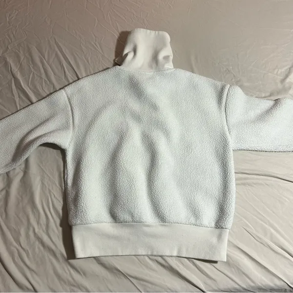 A New Day Half Zip XS Sweatshirt Cream Pullover - Image 3
