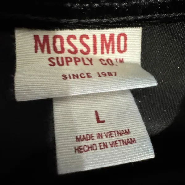 Mossimo Supply Black Velvet Crushed Long Sleeve Ruffle Trim Whimsigoth Dress L‎ - Image 14