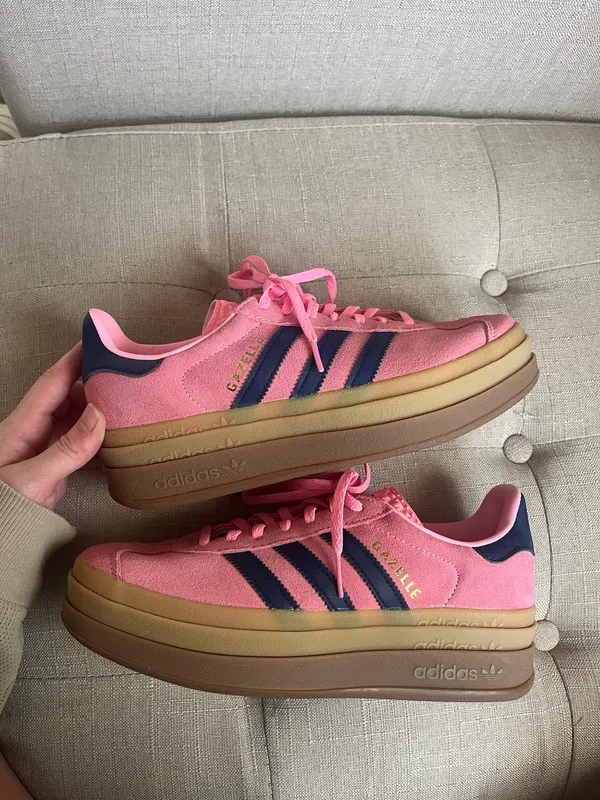 Pink and blue adidas gazelles  - Image 3