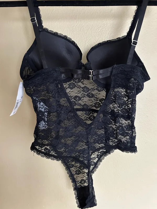 Floral Lace Mesh Bodysuit - Image 2