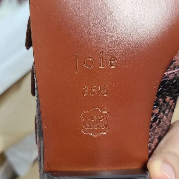 ‎Joie Cabery Snake Embossed Leather Mule - Image 7