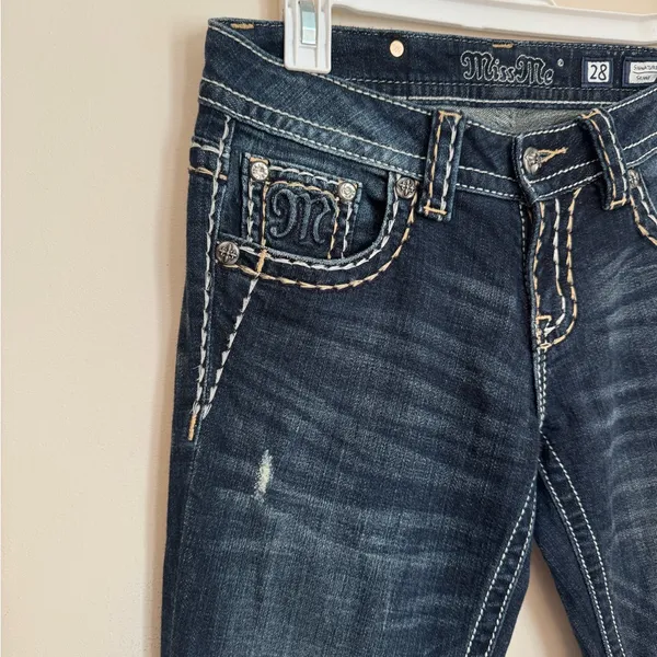 Miss Me Signature Skinny Jeans Women’s Size 28 x 31 JS5016S2 Dark Wash Stretch - Image 3