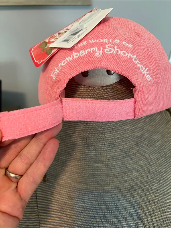 Strawberry Shortcake Pink Corduroy'Berry Cute' Graphic Adjustable Baseball Hat - Image 5