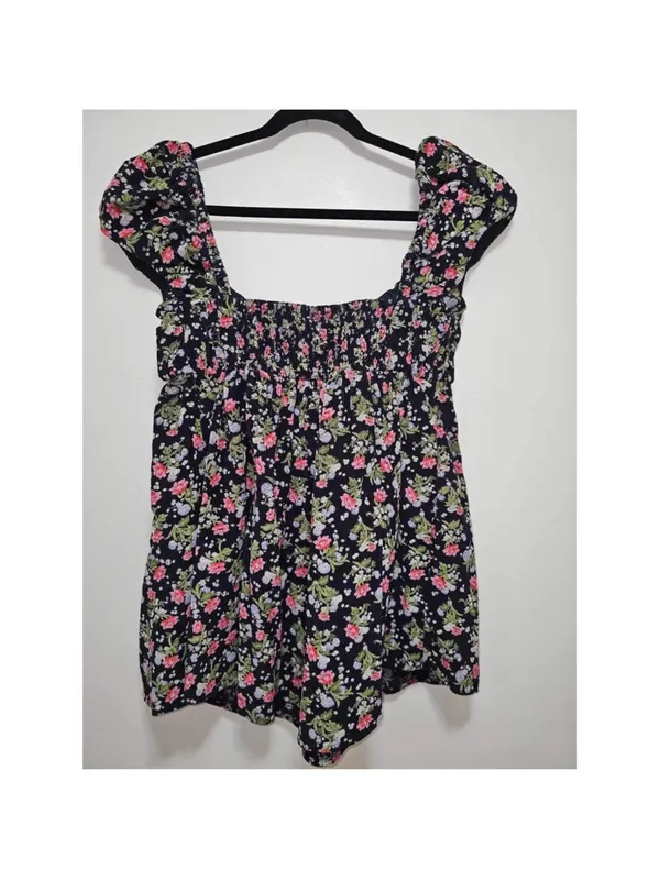 $128 NWOT Free People Gaia Cord Corduroy Cute Babydoll Printed Tunic XS - Image 6