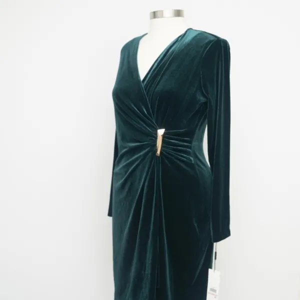 Calvin Klein. Lux Velvet Wrapped Dress‎ - Image 11