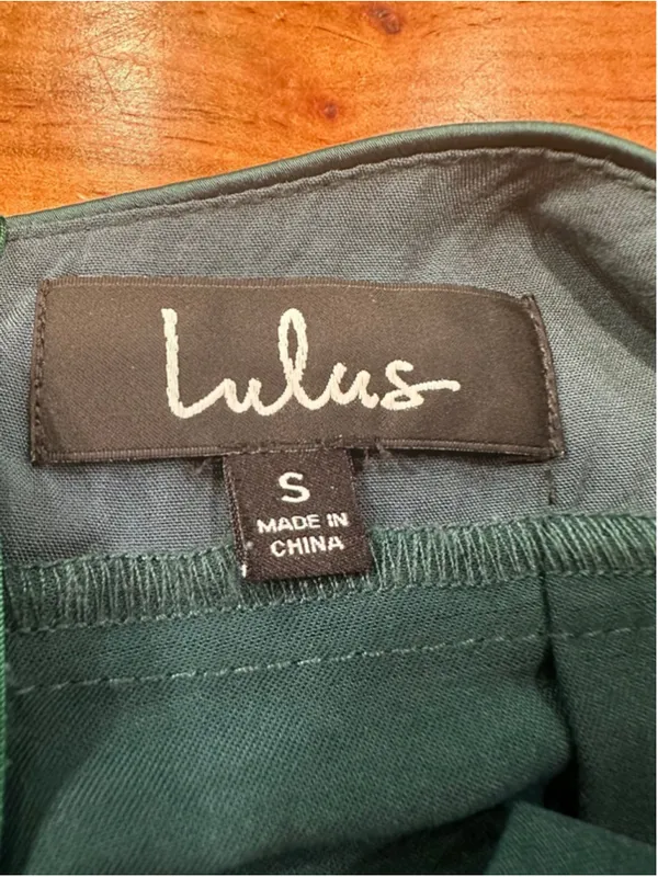 Lulus Emerald Green Satin Sleeveless Wide Leg Jumpsuit Size Small - Image 6