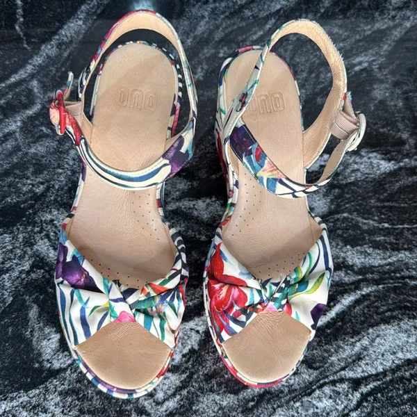 Ouo Floral Women's Wedges Sandals 3” - Image 3