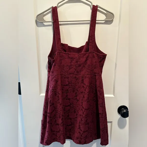 Urban Outfitters Hallie Embroidered Floral Square Neck Button Mini‎ Dress Size 8 - Image 2