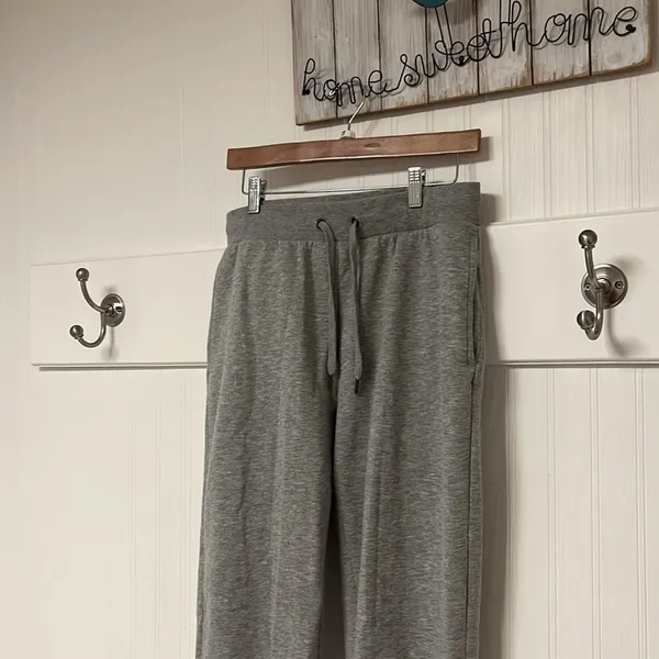 Fleece lined joggers pants jogging pants Gray Size M - Image 2