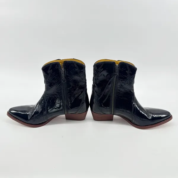 NEW IN‎ BOX Free People New Frontier Western Boot Black Patent Leather Size 40 - Image 8