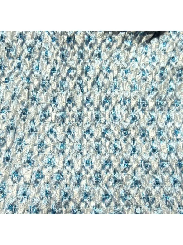 NWoT Hill House Ellie Nap Dress in Blue White Brocade Smocked Tiered Midi XS - Image 6