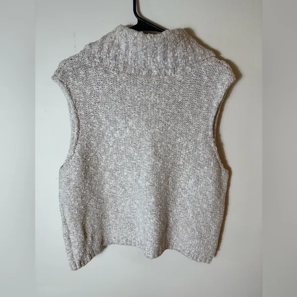 Free People Little White Lies Sweater Vest Oatmeal Large‎ - Image 7