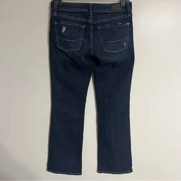 Women's Bull Head Laguna Bootcut Jeans‎ Distressed Dark Wash Size 5 Short - Image 12