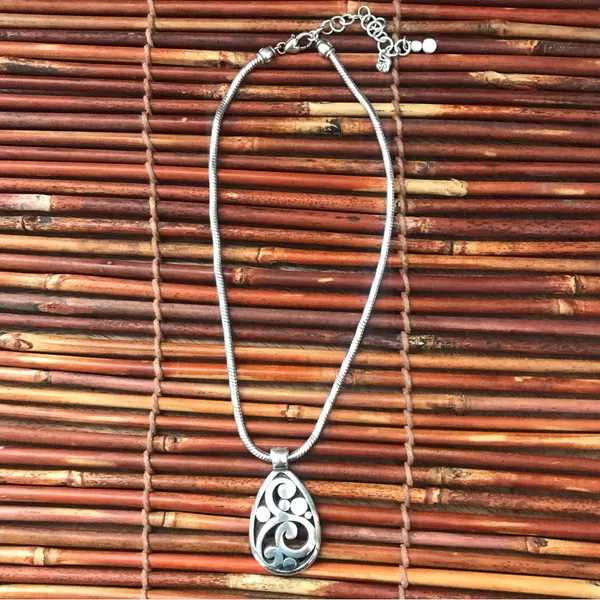 Brighton Teardrop Pendant Scroll Necklace - Image 7