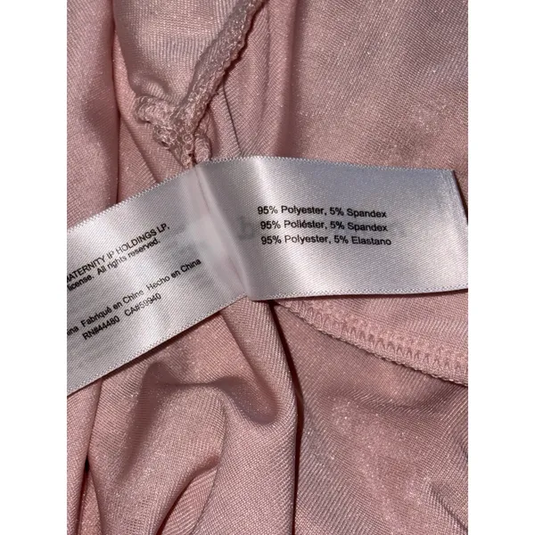 Motherhood Maternity Crushed Velvet Empire Waist Dress Lotus Pink‎ Boho XL New - Image 9