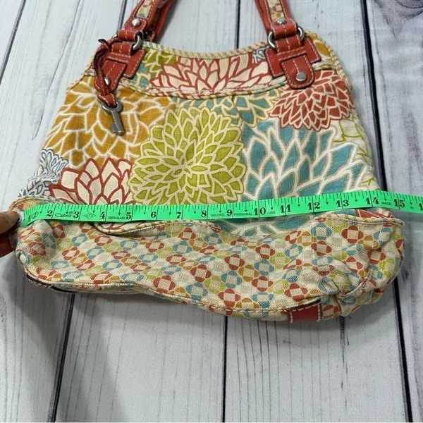 Fossil Multicolored Floral Pattern Canvas Shoulder/Handbag Medium‎ ZB 2907 - Image 9