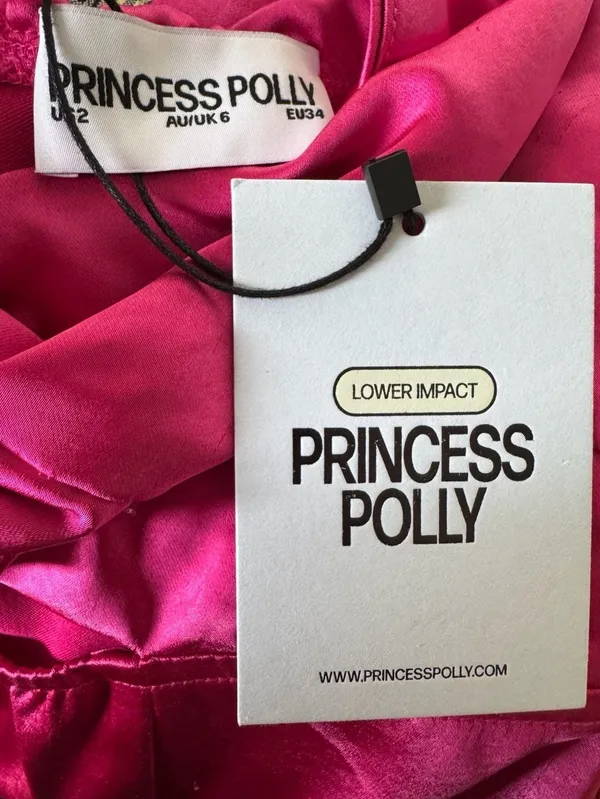 Princess Polly Suzu Fuchsia Cowl Neck Halter Mini Dress - Image 3