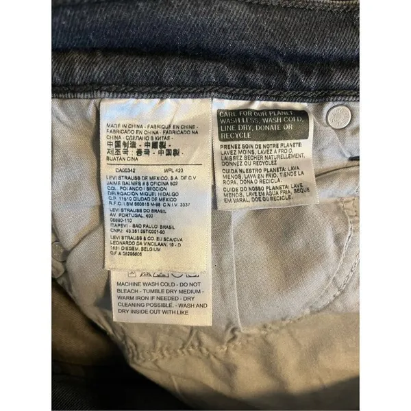 Levi’s Gray Wedgie Straight Leg Button Fly Jeans Size 6/28‎ - Image 6