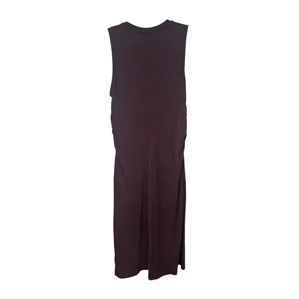 Spanx Sleek Jersey Crewneck Ruched Midi Dress Sleeveless Brown Sz Medium 21831R‎ - Image 5