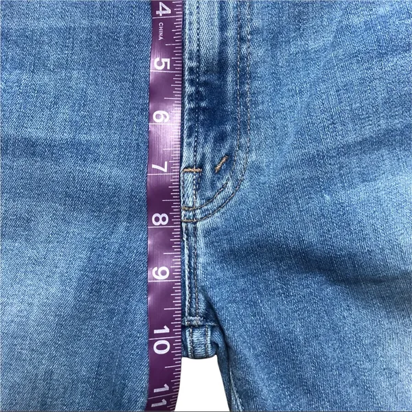 MOTHER Denim Stunner Zip Ankle Step Fray `Light Kitty Racer’ Size 27 Pre-Loved - Image 13