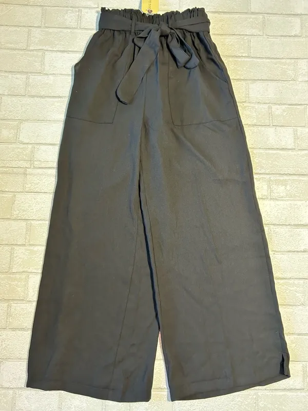 High-Waist Paperbag Wide-Leg Pants and Top 2 piece set - Image 2