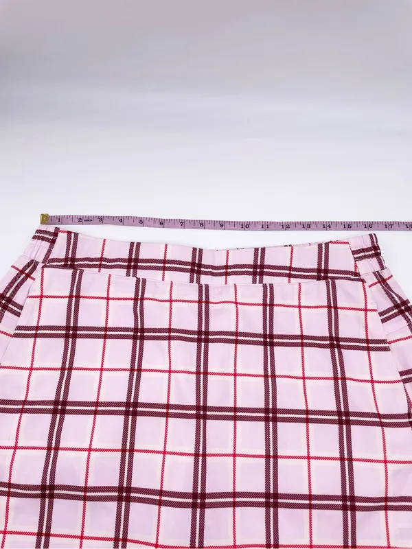 Lady Hagen Golf Skort Women's Athletic Skirt Size Large Pink Red Plaid Preppy - Image 8