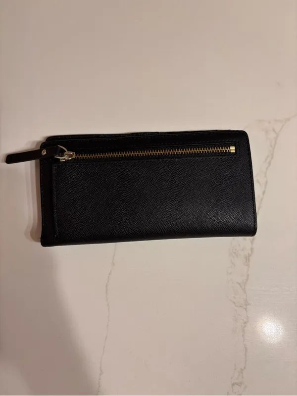Kate Spade Black Wallet 4” x 7” cardholder, pockets. Coin holder/ ID window - Image 12