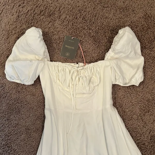 ‼️House of CB Tallulah White Puff Sleeve Midi Sundress‼️ - Image 3