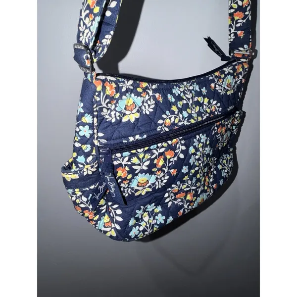 Vera Bradley Purse Chandelier Floral Shoulder Bag Pockets Zip Close Small Tote F - Image 5