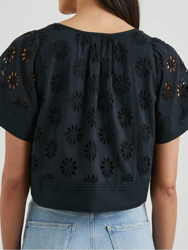Rails Black  Bambina Button Front Top - Image 9