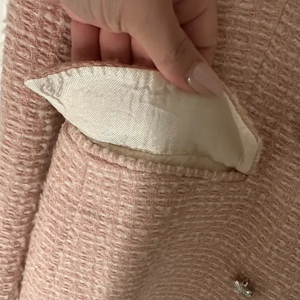 Zara Pink Tweed Blazer - Image 8