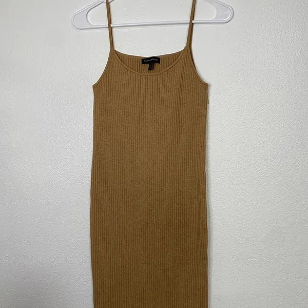 Banana-republic Women's Tan and Brown Dress - Image 3