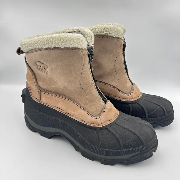 Sorel Snow Boots Women's Fleece Waterproof Winter Insulated Black‎ Brown 7.5 - Image 3