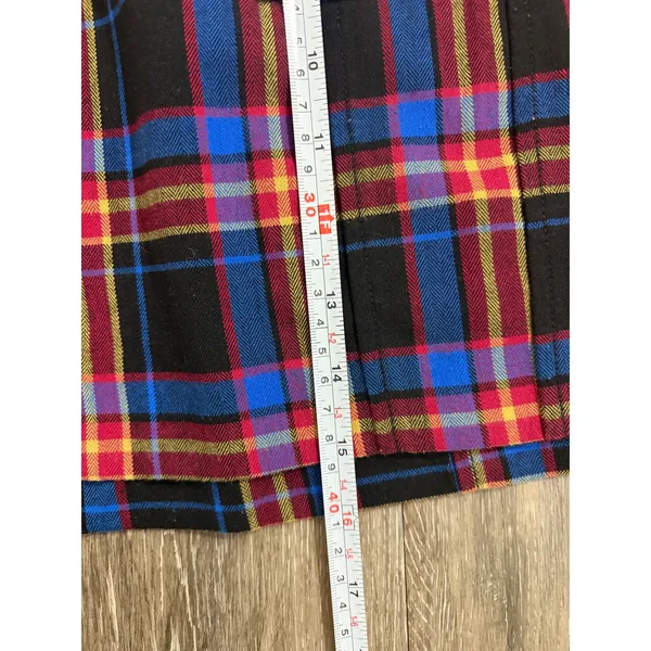 Free People Plaid Mini Skirt Size 2 Cargo Pocket Tartan Grunge - Image 4