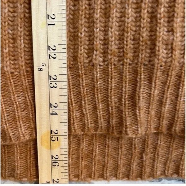 Aerie Brown Ribbed Knit Hoodie Sweater Oversized Soft Cozy Pullover Size M - Image 7
